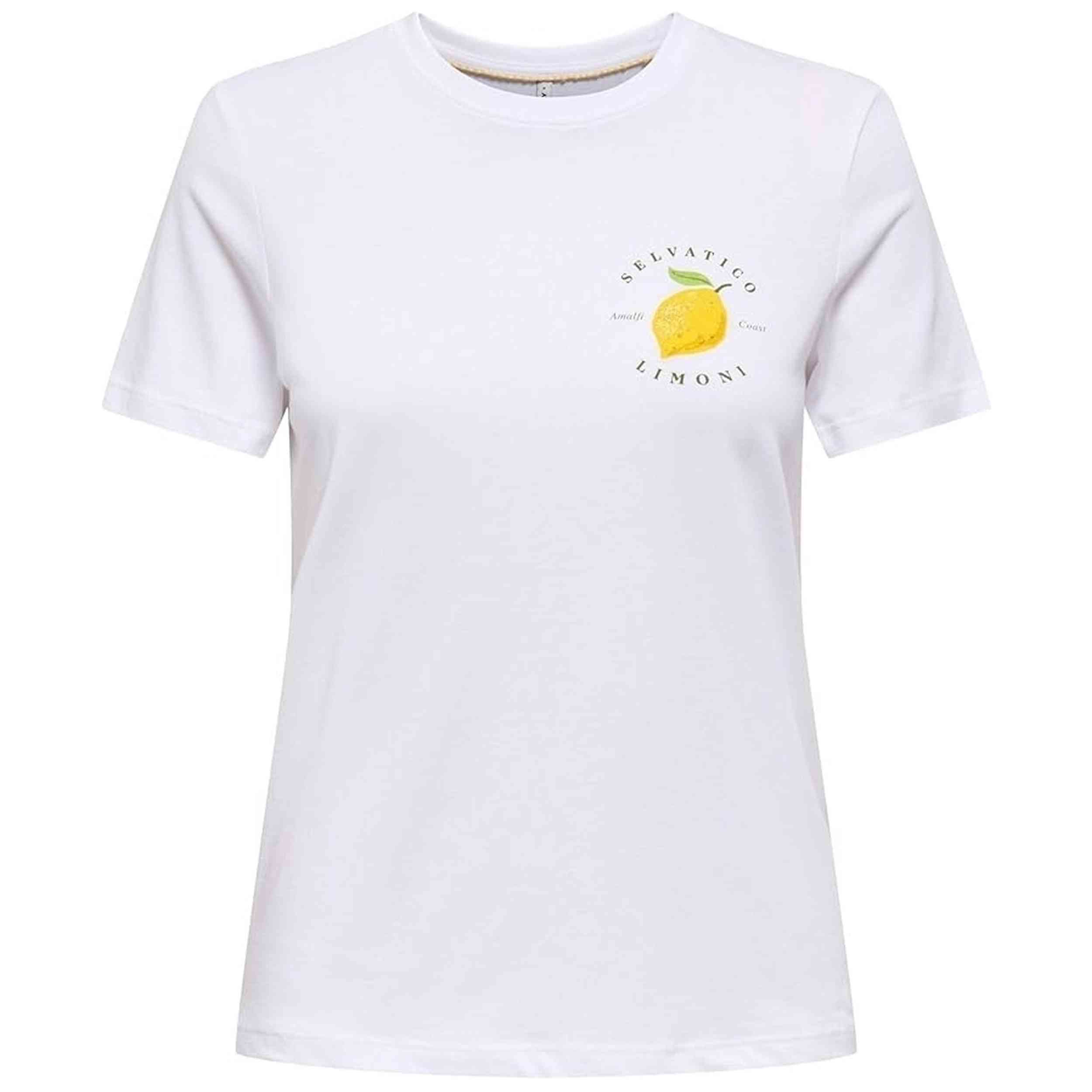 Camiseta Only modelo Onlkita S/S Pearl Top Box en color Blanco