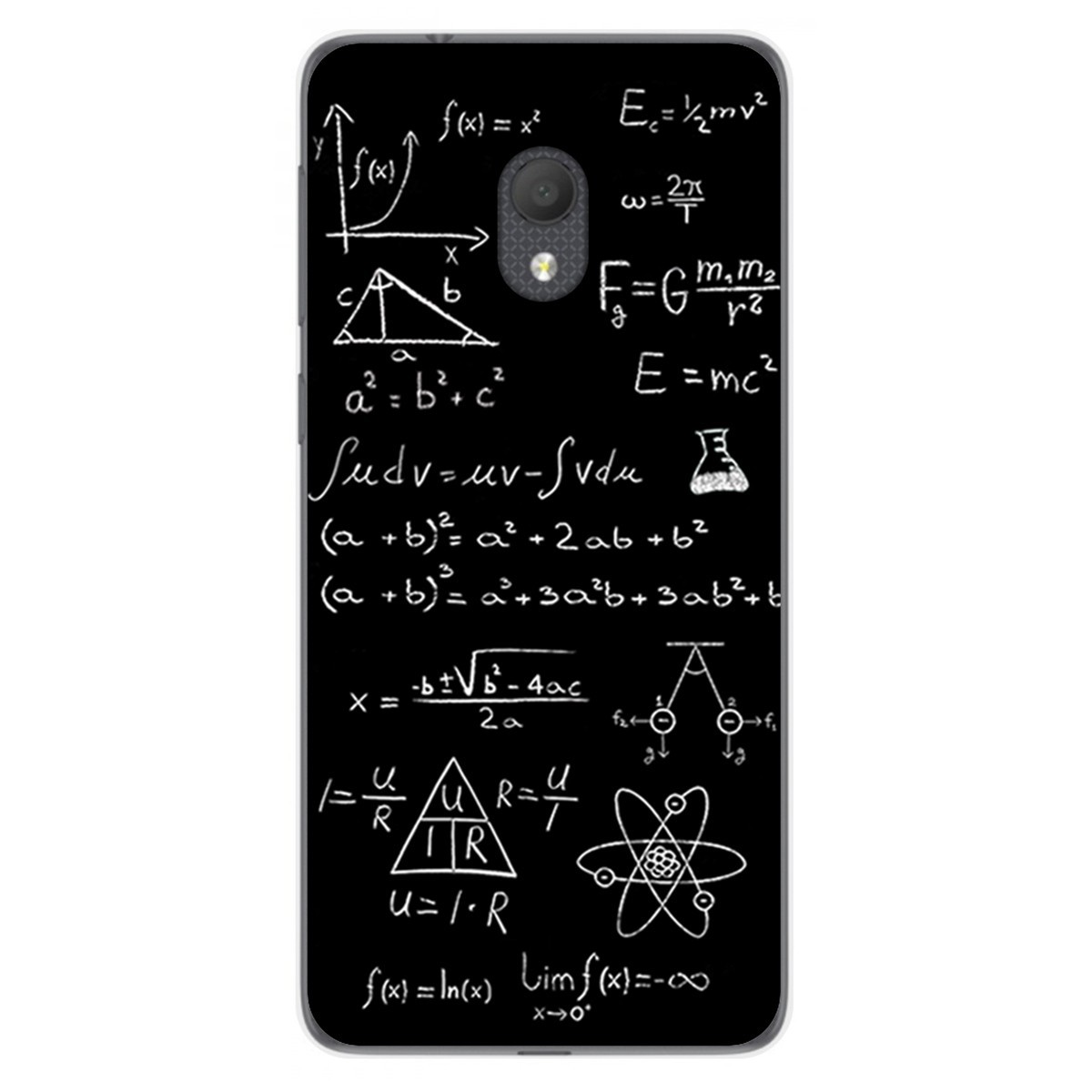 Tumundosmartphone Funda Gel Tpu para Alcatel 1C 2019 diseño Formulas Dibujos