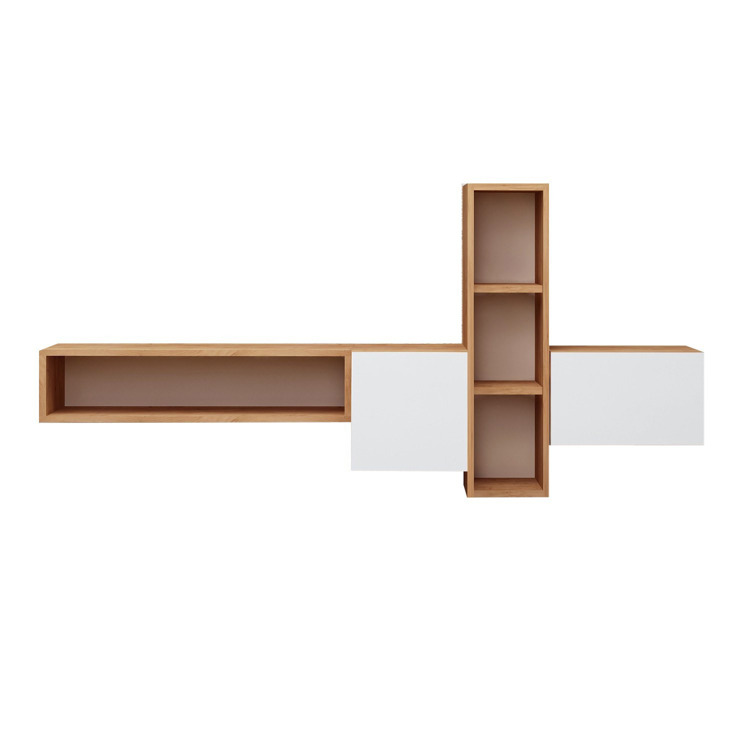 Habitat y Jardin - Soporte de TV de madera "Kumkuat" - 160 x 35 x 70 cm - Marrón