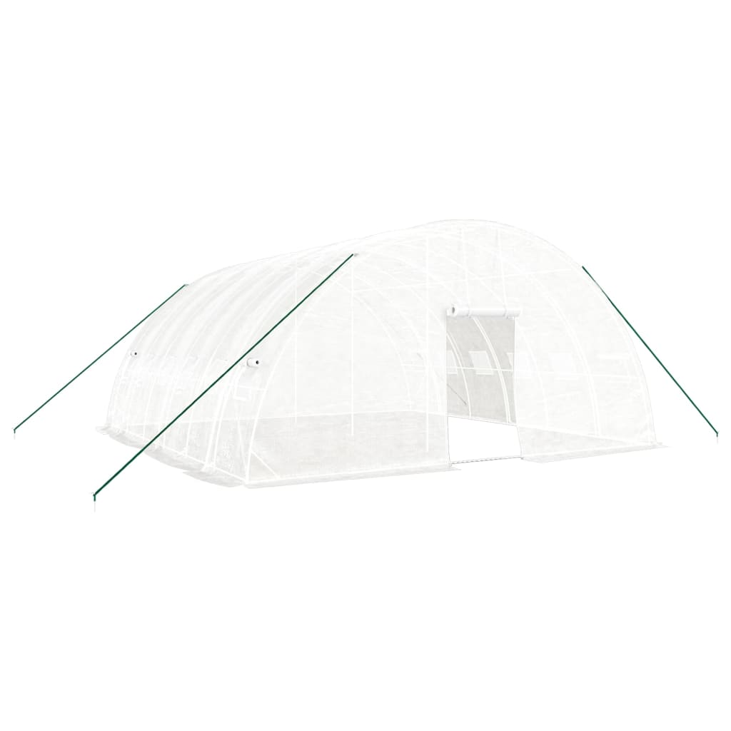 vidaXL Invernadero con Estructura Acero Invernáculo Vivero para Plantas Color Blanco,  Verde, y mas