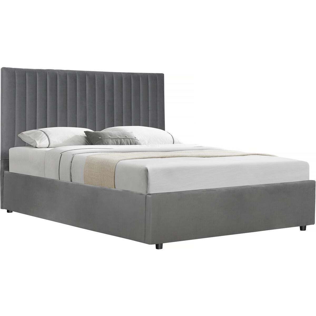 Habitat y Jardin - Cama con baúl "Mia" - 160 x 200 cm - Gris