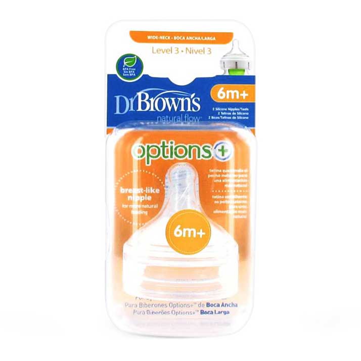Dr Browns Chupetes Nivel 3 Boca Ancha 6m+ 2ud Sin BPA