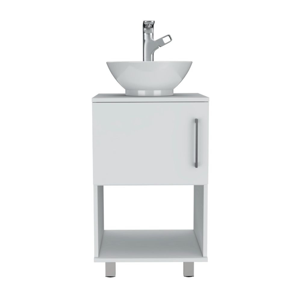 TUHOME Mueble bajo para lavabo Gouda,con almacenamiento iterno,externo y lavamanos de ceramica.