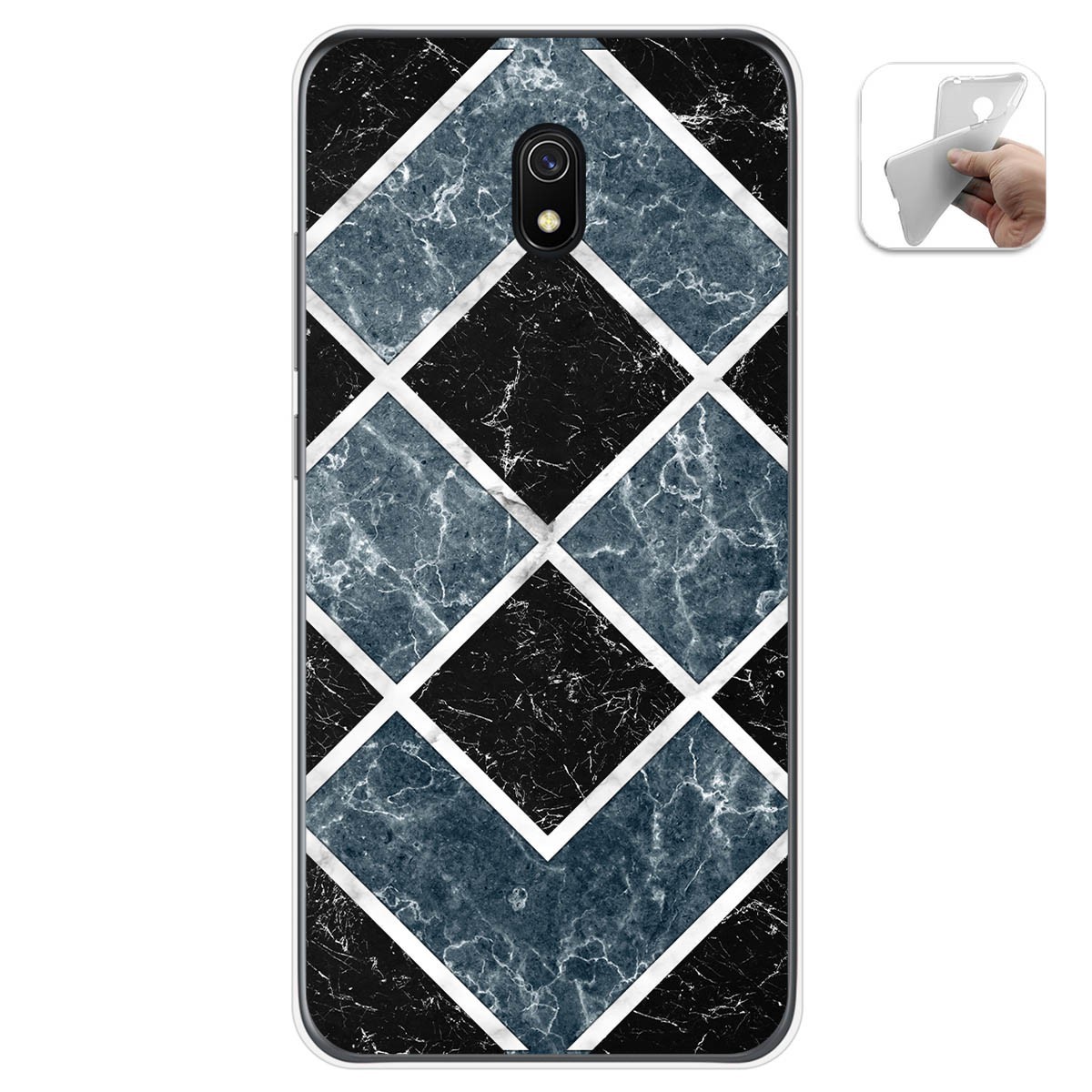 Tumundosmartphone Funda Gel Tpu para Xiaomi Redmi 8A diseño Mármol 06 Dibujos