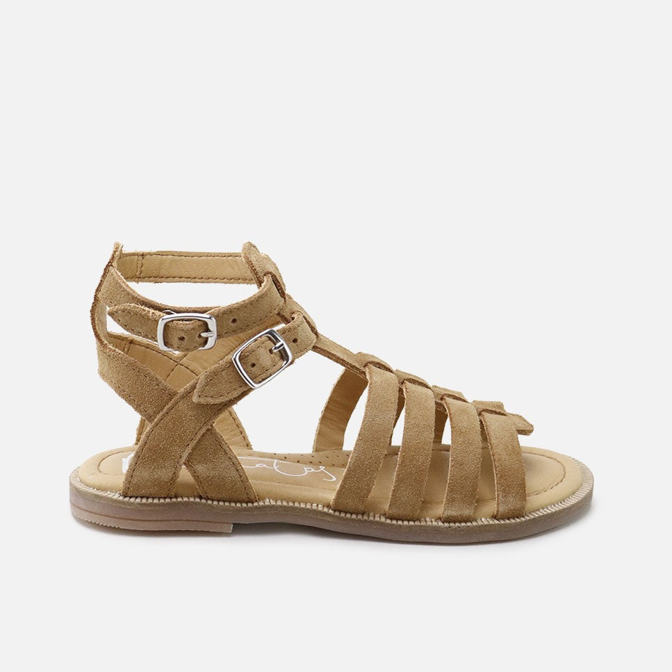 Sandalias Gladiadoras Serraje Cuero Tania Papanatas | Eli 1957