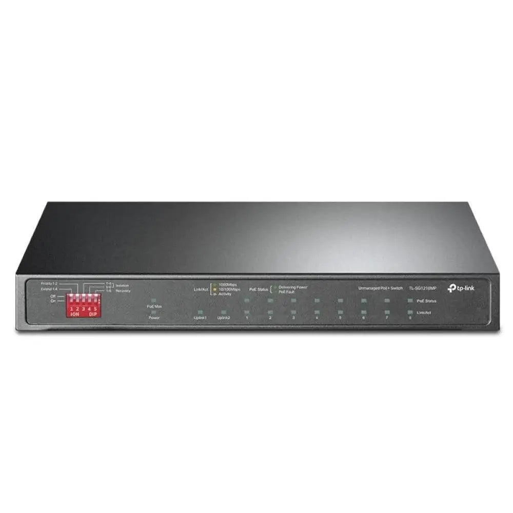 Switch TP-Link TL-SG1210MP 9 Puertos Gigabit RJ-45 + 1 SFP, PoE+ 123W, Sin Ventilador