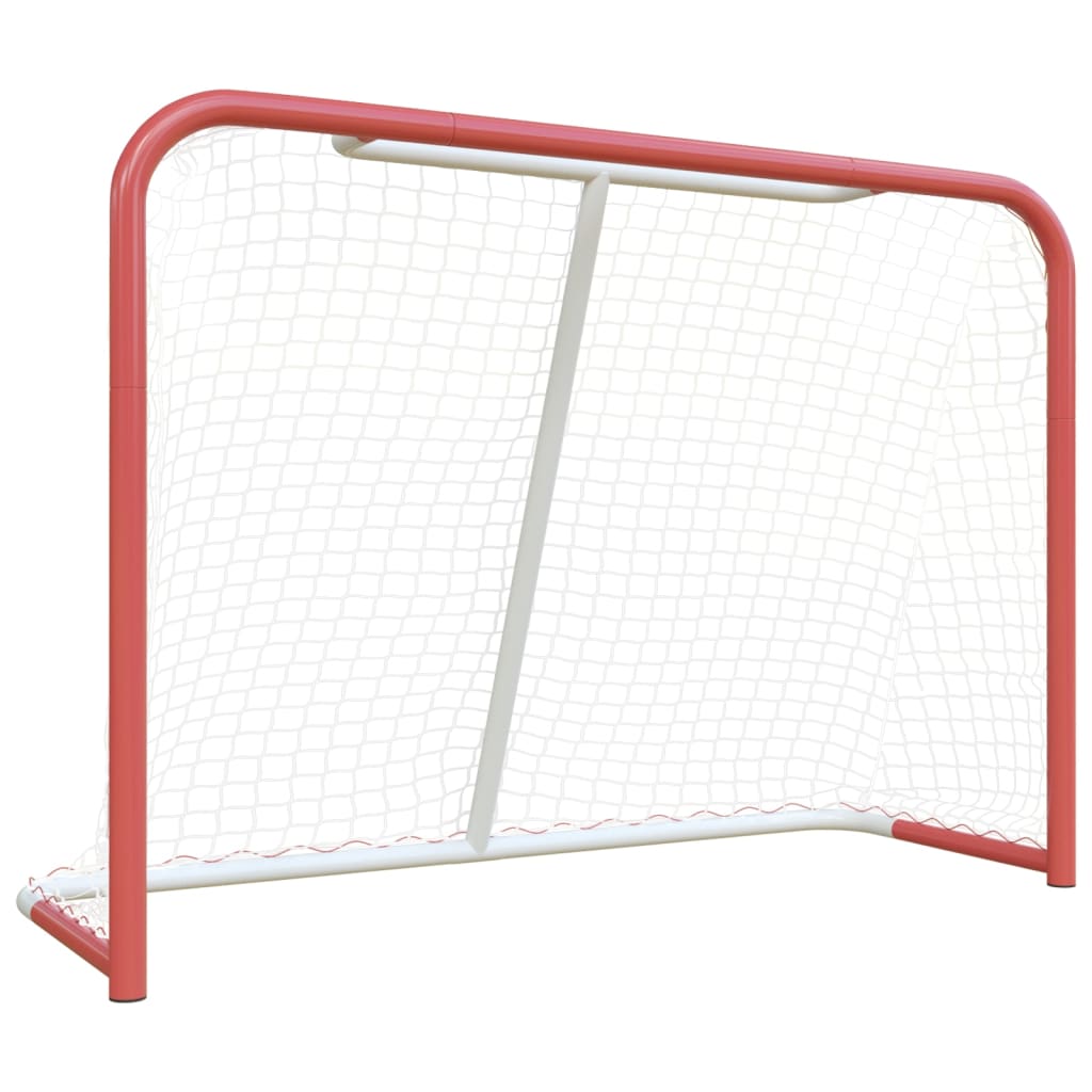 vidaXL Portería de hockey poliéster rojo y blanco porteria Dimensiones 137 x 66 x 112 cm, 153 x 60 x 118 cm, 183 x 71 x 122 cm