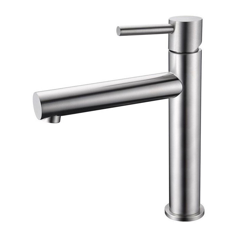 Imex Moscú BDK034-3 grifo monomando alto para lavabo de acero inoxidable