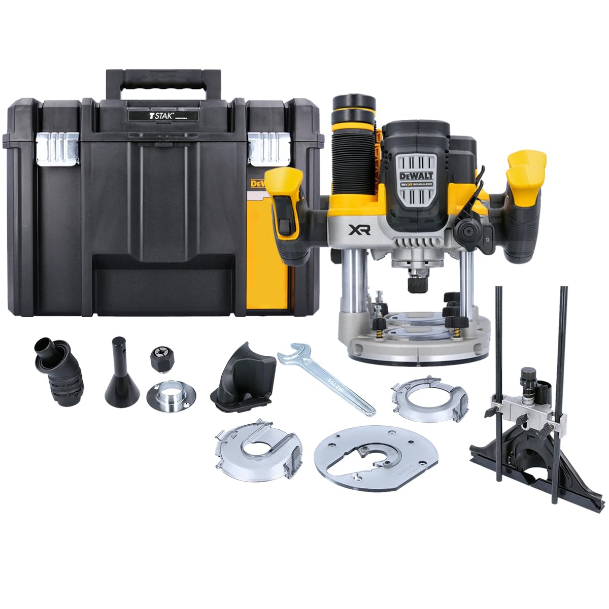 DeWalt DCW620NT 18V XR - Router de inmersión inalámbrico sin escobillas de 1/2 pulgada en funda de transporte profunda Tstak VI