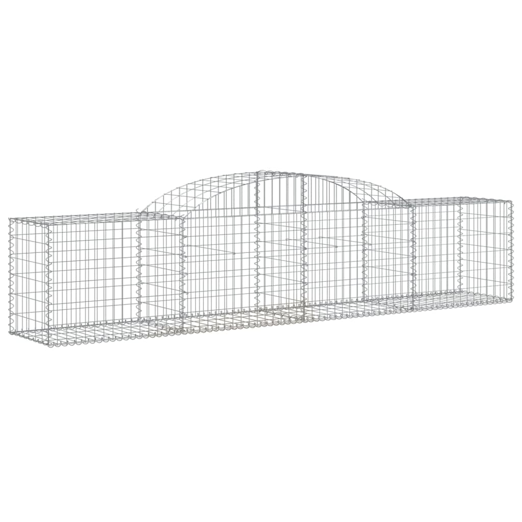 Cestas de Gaviones 9 Uds Vidaxl Forma de Arco 300 X 30 X 60/80 Cm