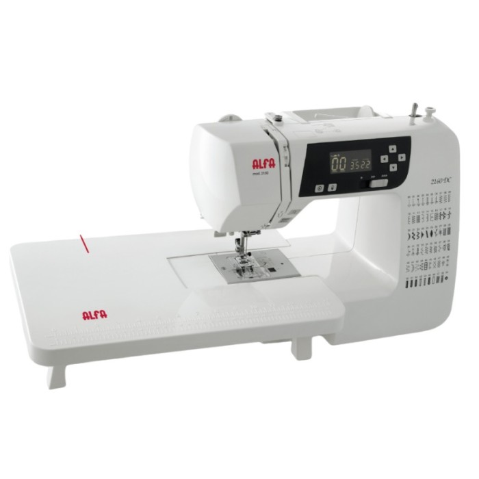 Máquina de Coser Alfa 2160 Electrónica con 60 Diseños y Enhebrador Automático