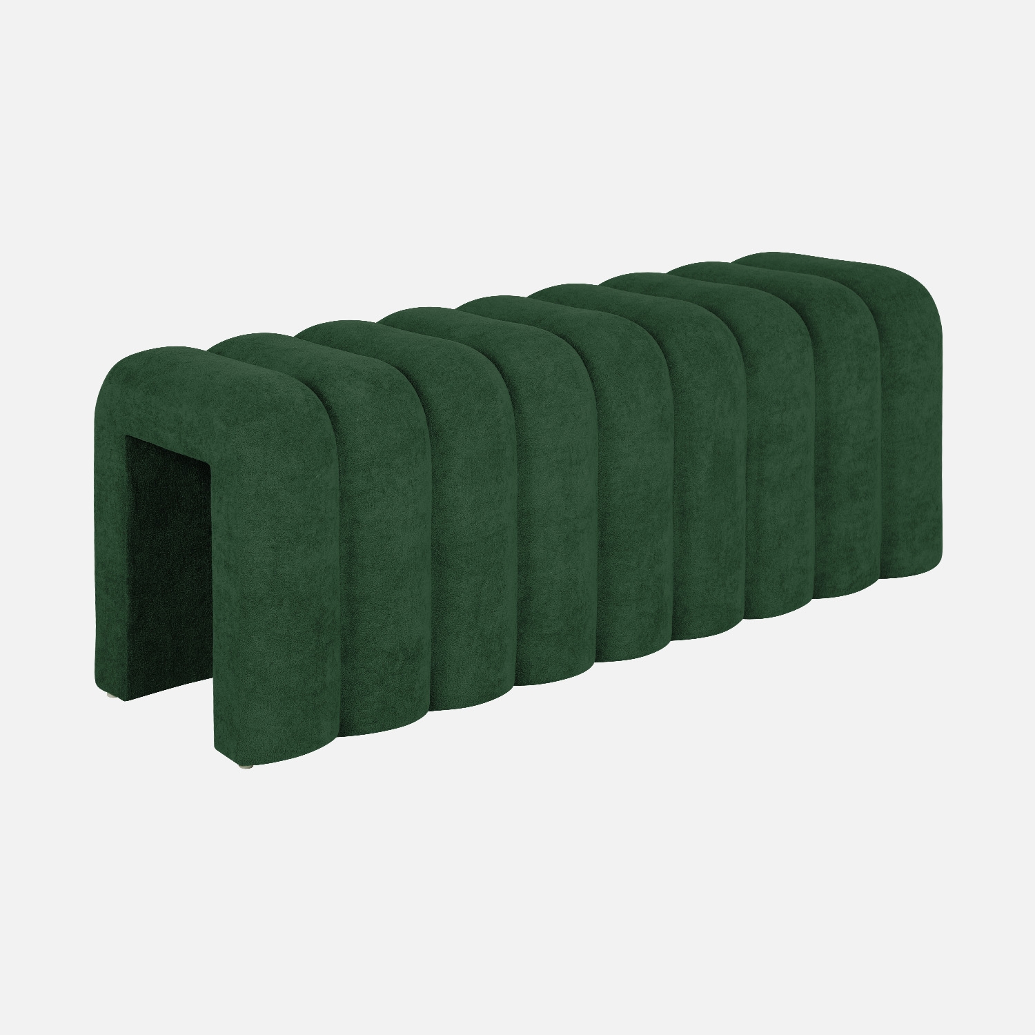 sweeek - Banco, pie de cama contemporáneo de tela , Ito , 114x40x45