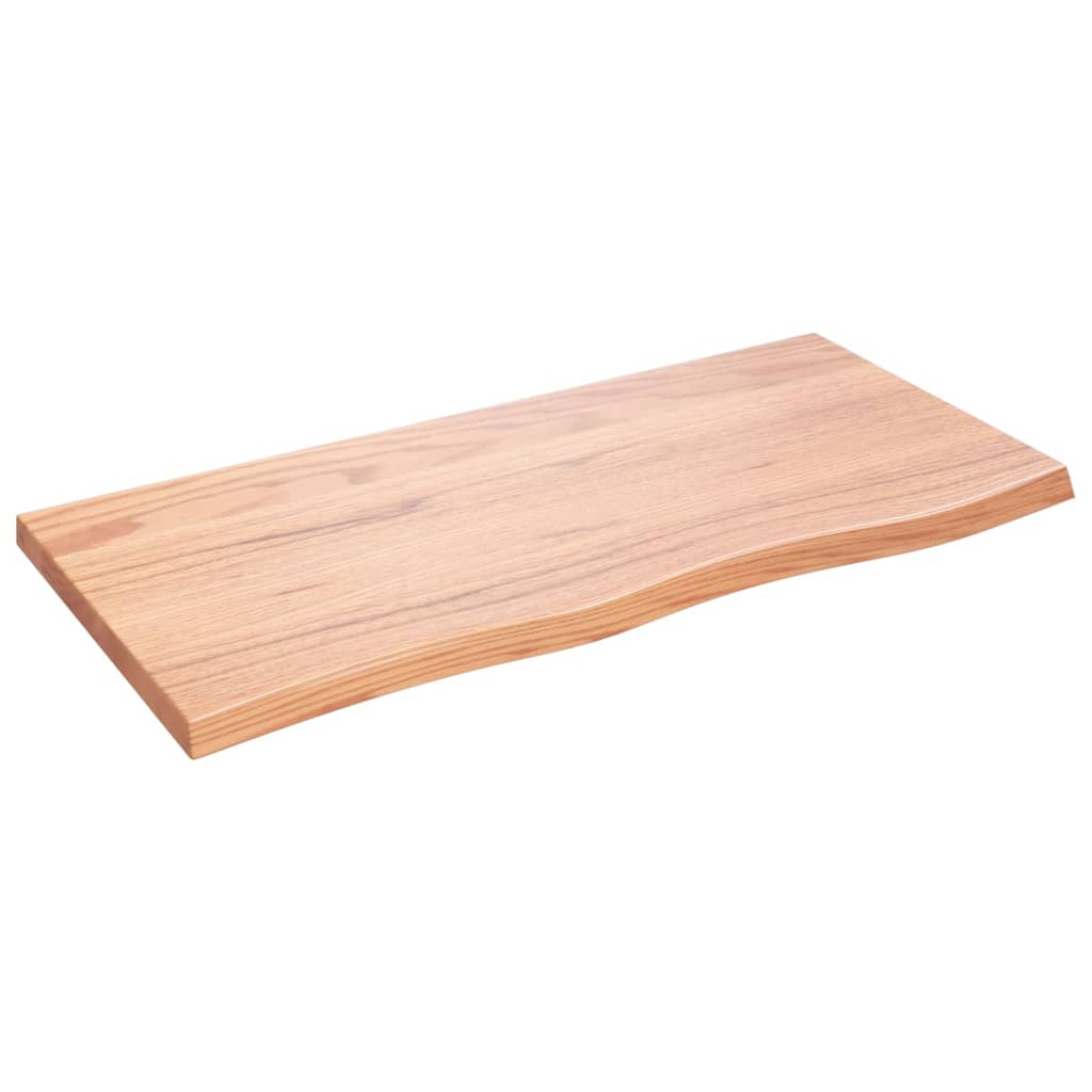 Vidaxl Estante de Pared de Madera de Roble Tratada 100x50x(2-4)cm - Natural