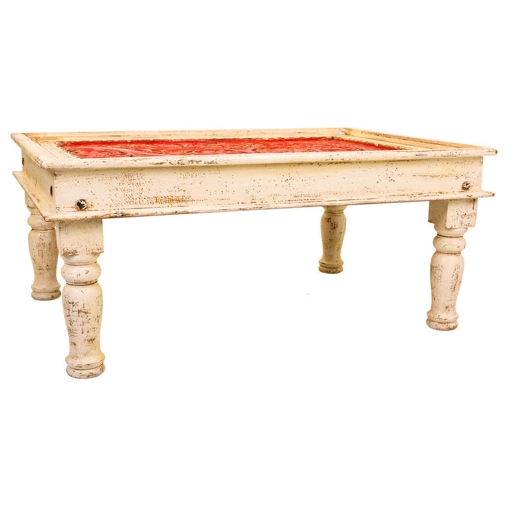 WANDERLUST DECO Mesa de Centro de Madera Acabado Artesanal 110x78x48h Cm - Diseño Artesanal