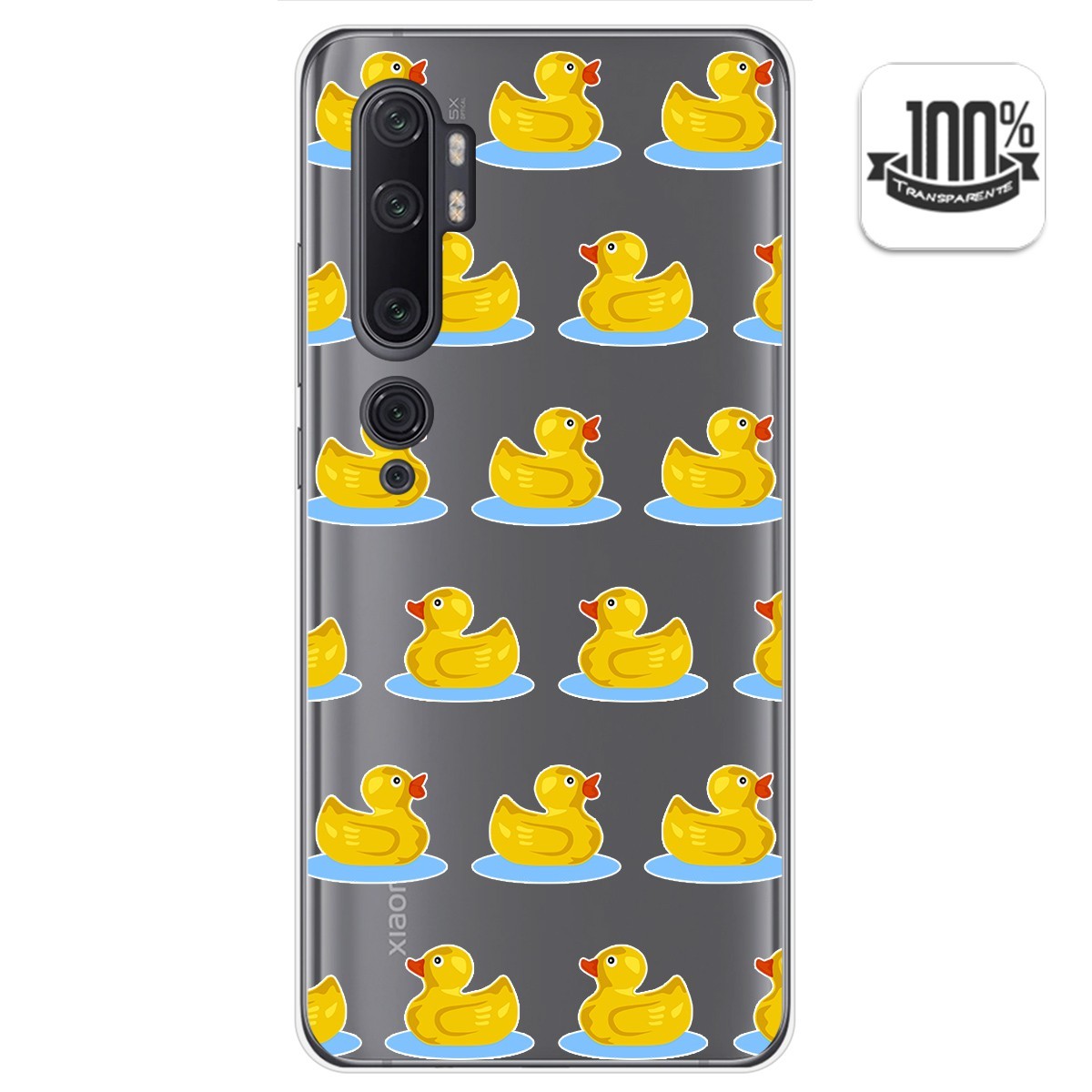 Tumundosmartphone Funda Gel Transparente para Xiaomi Mi Note 10 diseño Pato Dibujos
