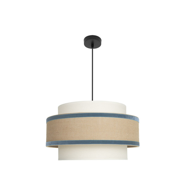 Lámpara de techo colgante Cornalina 1x27 Beis/azul