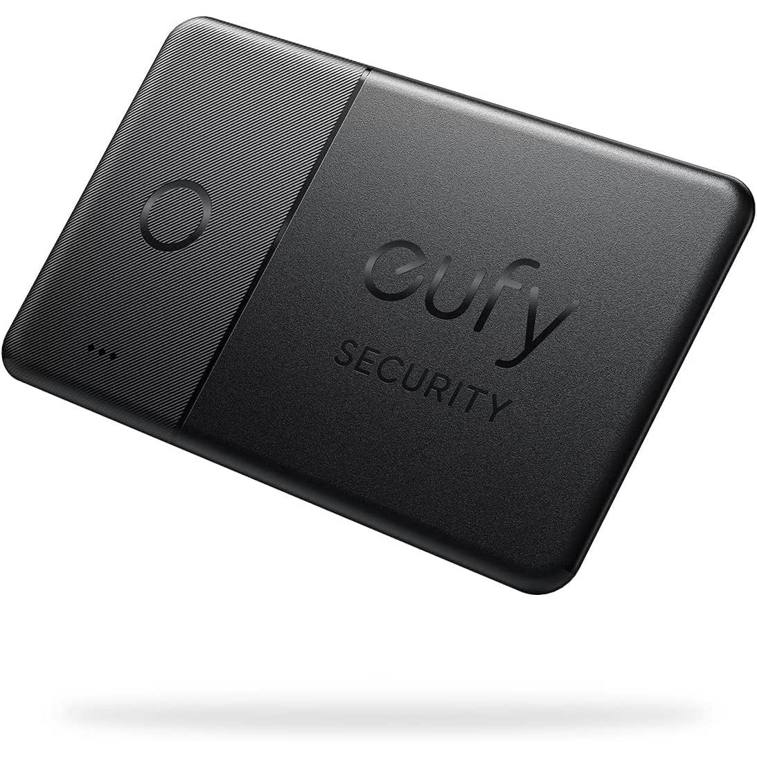 eufy Security SmartTrack Card (Negro, 1 Unidad), Funciona con Buscar de Apple (Solo iOS), Wallet Tracker, Phone Finder, Impermeable, batería de hasta 3 años, 2,4 mm de Grosor (Android no Compatible)