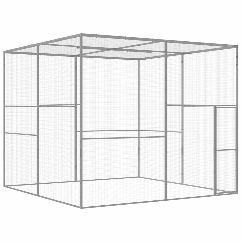 vidaXL Jaula para Gatos Acero Galvanizado Mascotas Jardín Patio Multitamaño