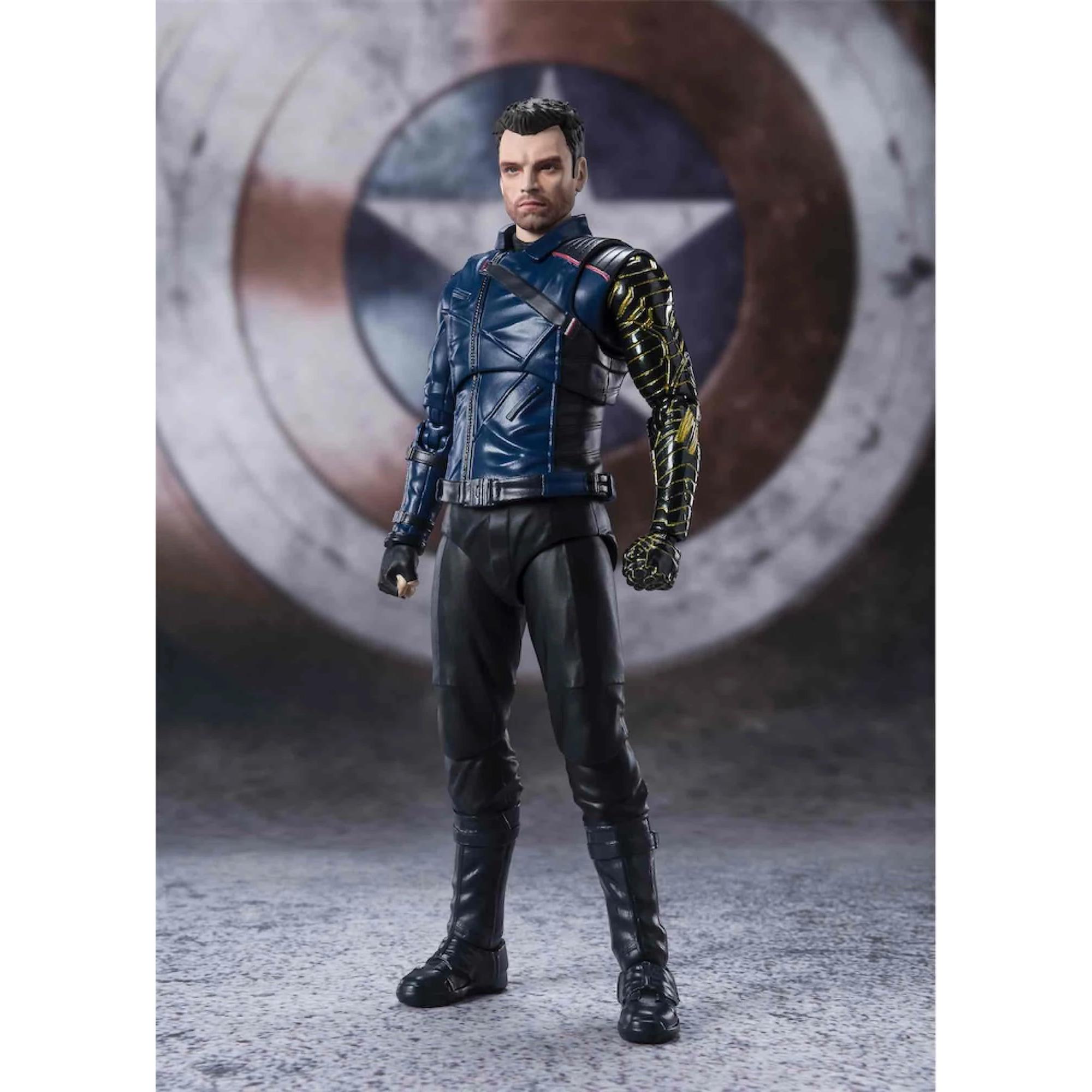 TAMASHII NATIONS - Figura articulada Bucky Barnes S.H. Figuarts MV608741 de Marvel, con accesorios intercambiables y alto detalle para coleccionistas