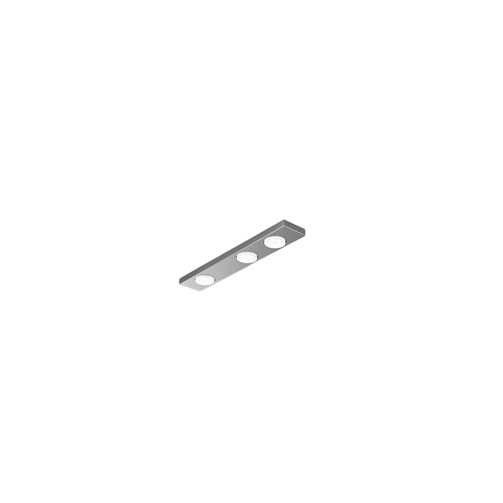 Botón - Plafón LED 3xGX53 máx. 15W, Rectangular 60x10 cm, Metal Pintado, IP20 - Perenz - Aluminio
