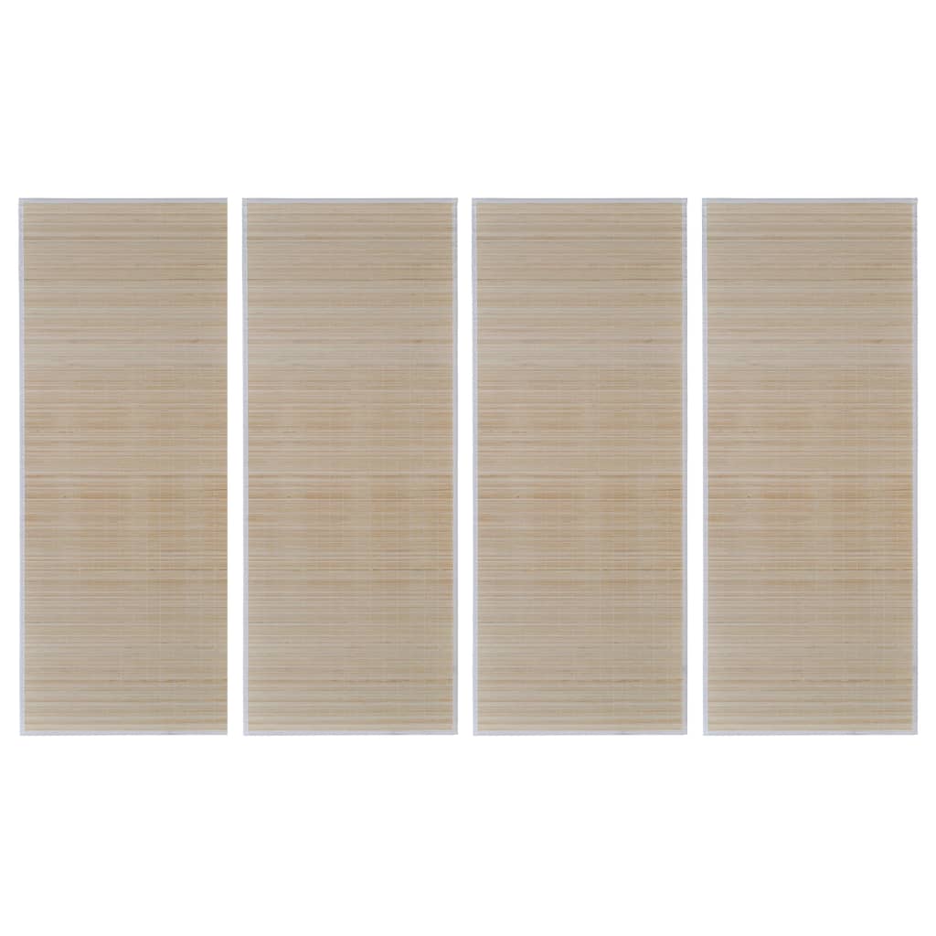 vidaXL Alfombras rectangulares de bambú 2 unidades 120x180 cm