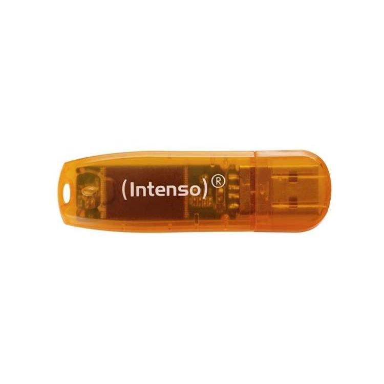 Memoria USB Intenso 3502490 Lápiz USB 2.0 Rainbow 64GB Naranja