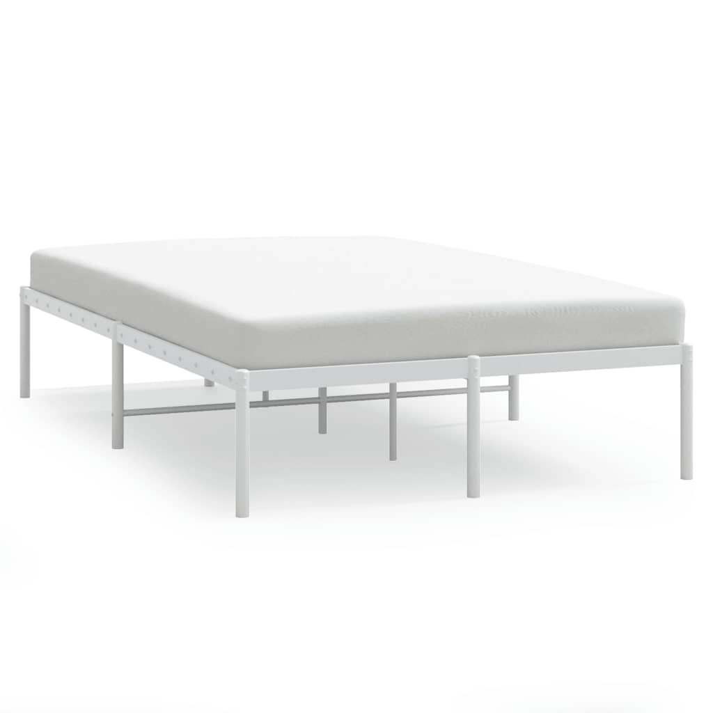 vidaXL Estructura de cama sin colchón metal blanco 120x200 cm
