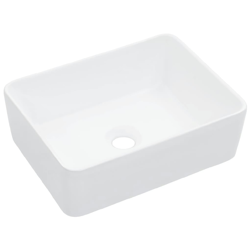 vidaXL LAVABO 40X30X13 CM CERÁMICA BLANCO