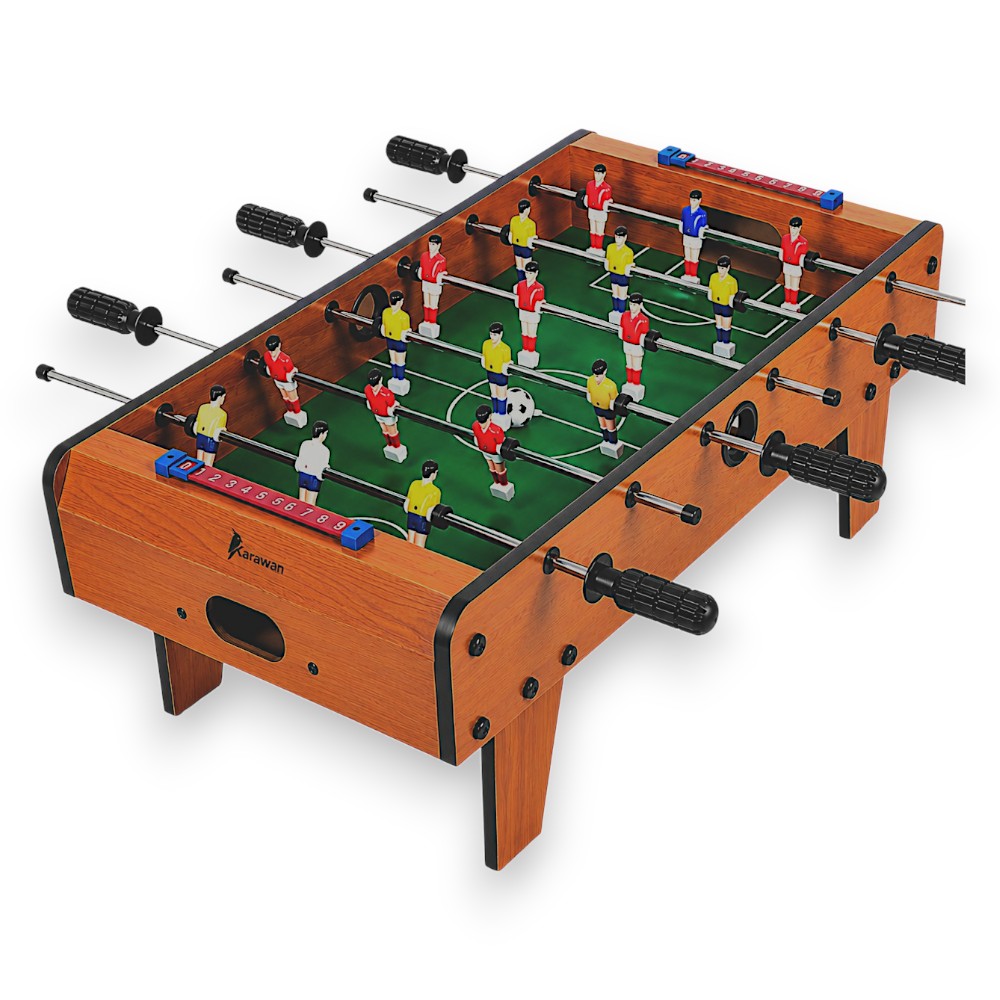 Futbolín de Mesa Karawan con 2 Pelotas, Contador de Puntuación y Barras Metálicas para Niños y Adultos