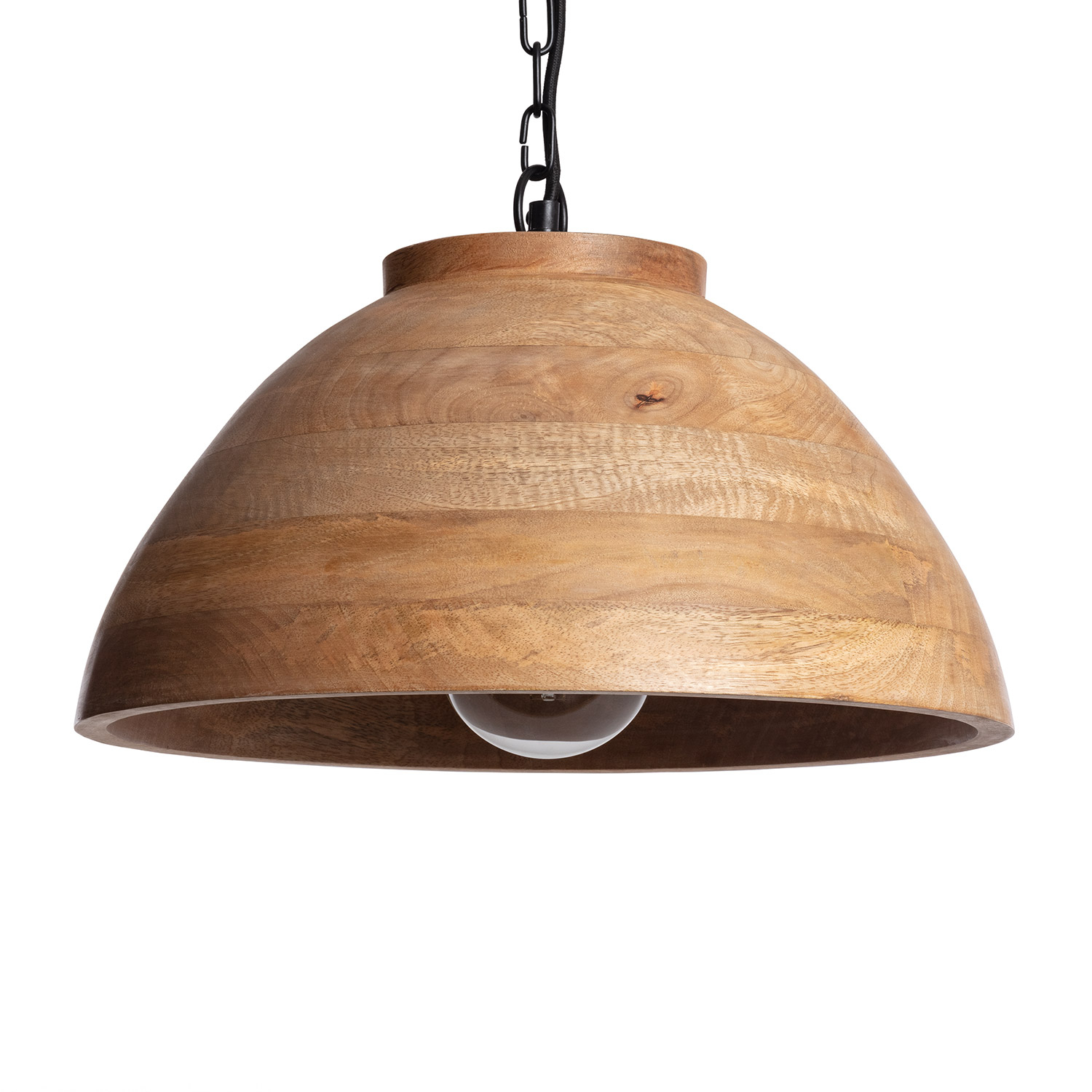 Ledkia Lámpara Colgante Madera Zeil Naisha M ILUZZIA Marrón