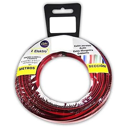 Cable Paralelo 2x0.75mm Rojo/negro 50mts Audio Edm de Alta Calidad