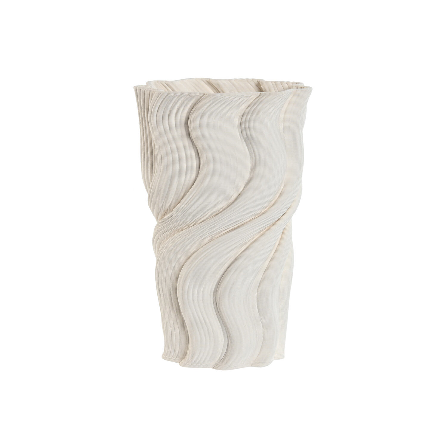 Jarron gres 16x16x26 3d blanco , La mejor decoración para tu hogar.