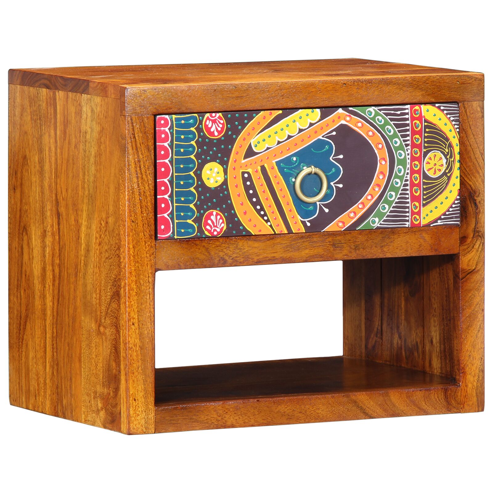 Cabinete de Noche vidaXL 40x35x35 cm Madera Sólida de Acacia