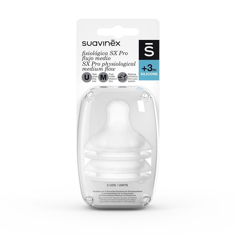 Tetina Fisiologica Flujo Silicona 2ud Suavinex