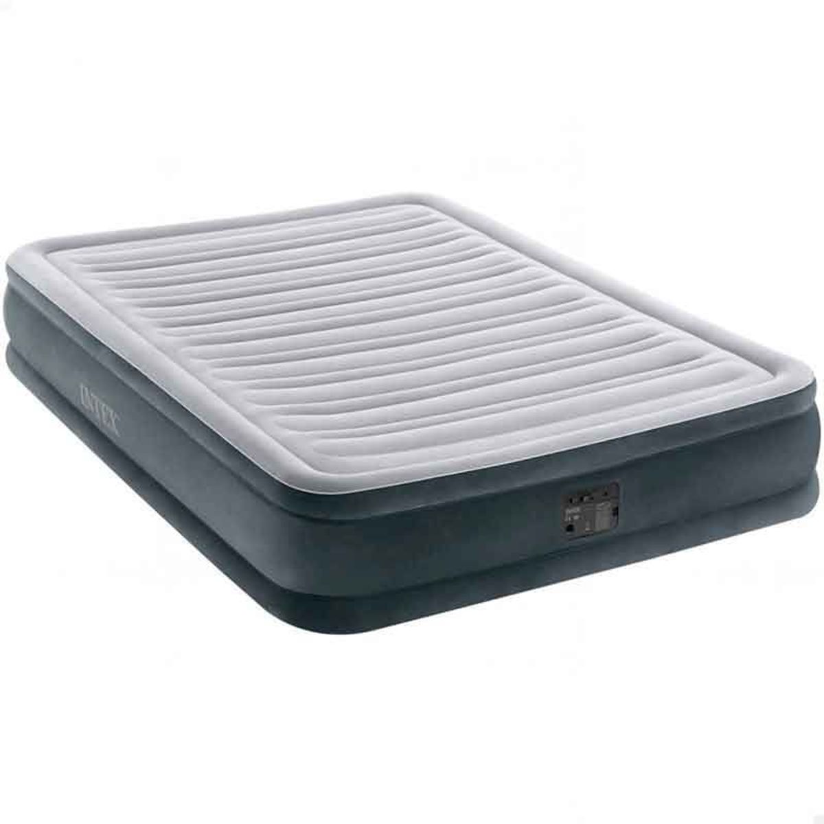 Colchón hinchable Intex 2 usuarios con bomba integrada gris 33x137x191 cm