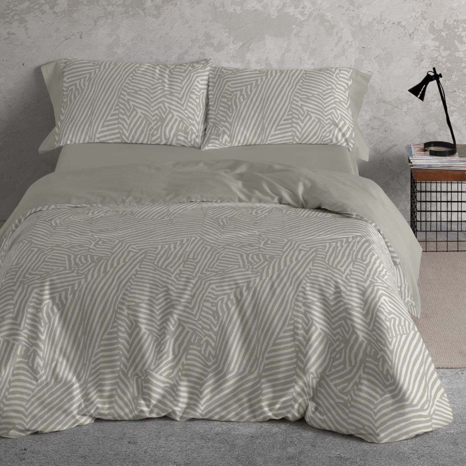 Funda Nórdica BURRITO BLANCO 50% Algodón Diseño Animal Print Salvia - Tacto Suave, Fácil Planchado, Alta Durabilidad - Cama 90-200cm