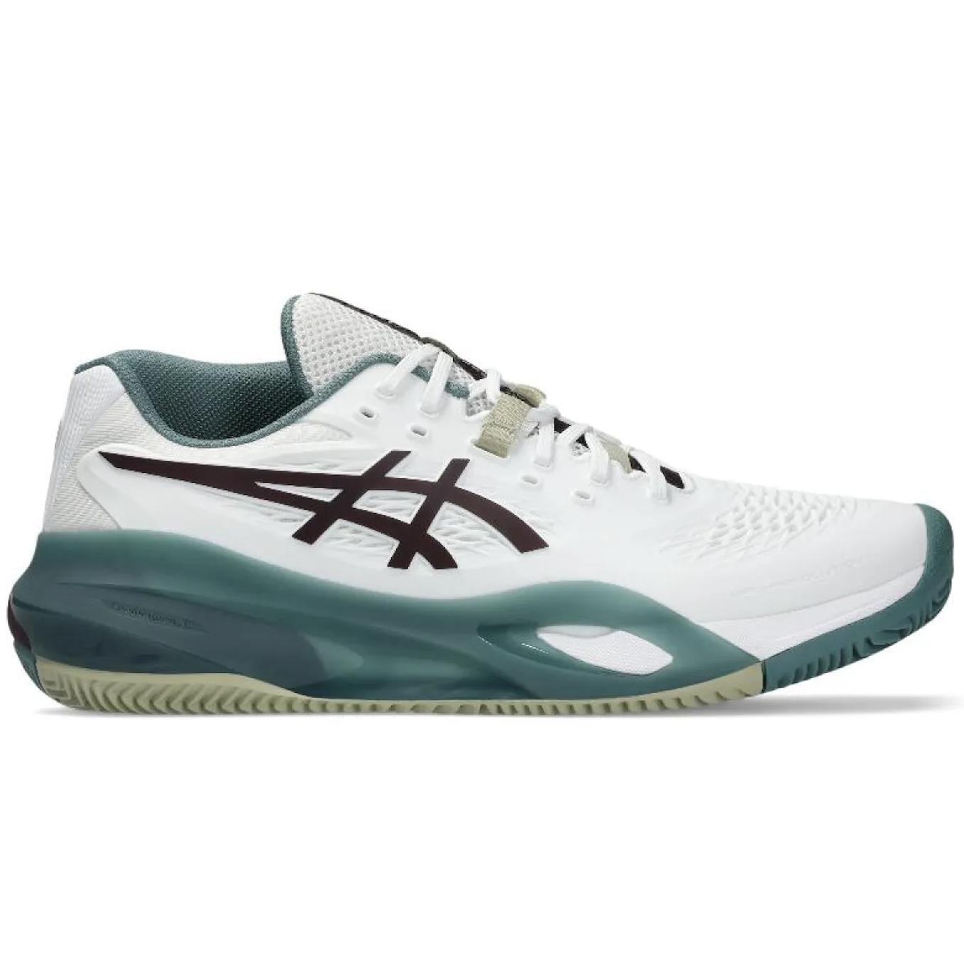 Zapatillas de Padel Asics Gel Resolution X Clay Blanco Granate Oscuro