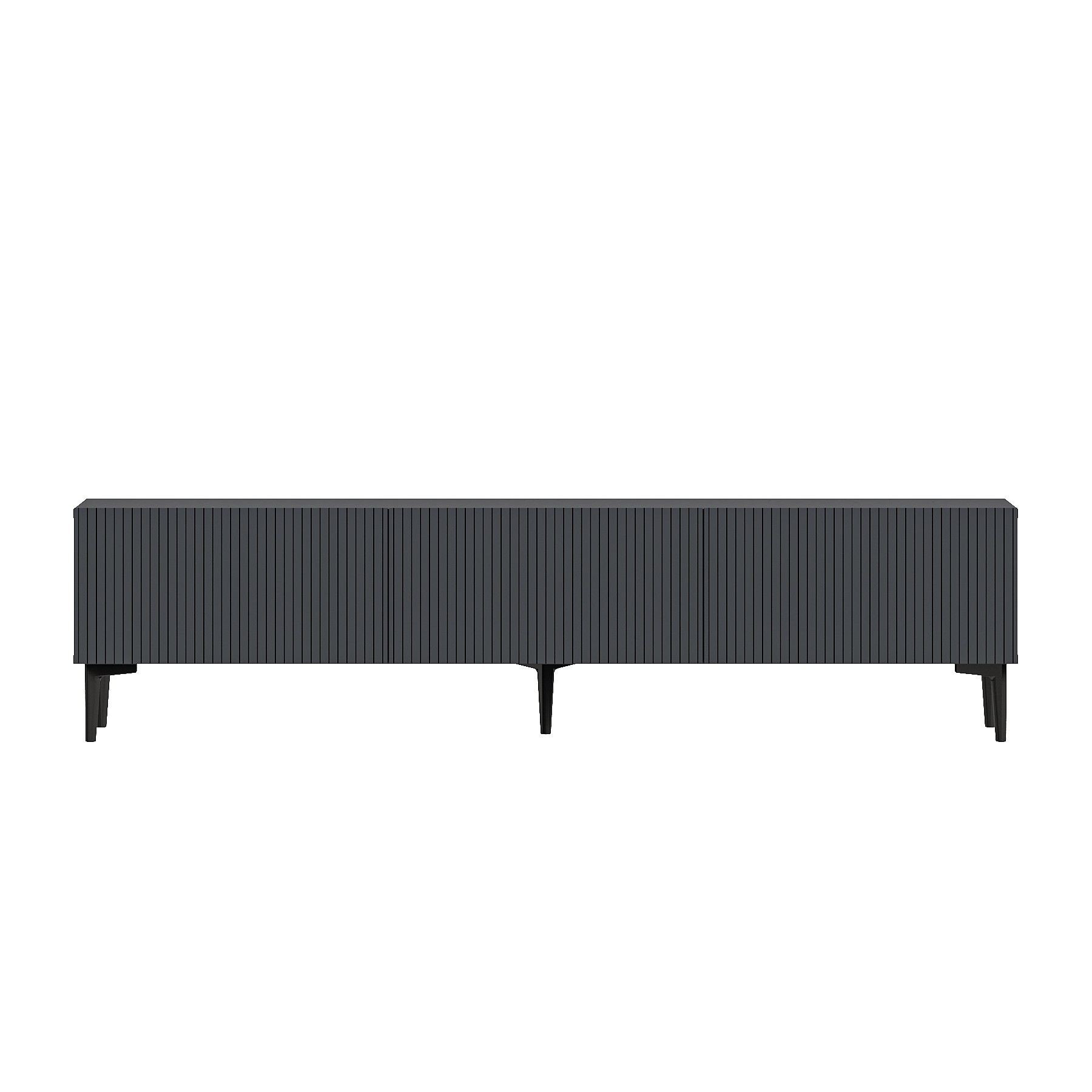 Habitat y Jardin - Soporte de TV de madera "Oscar" - 180 x 31 x 45 cm - Gris antracita