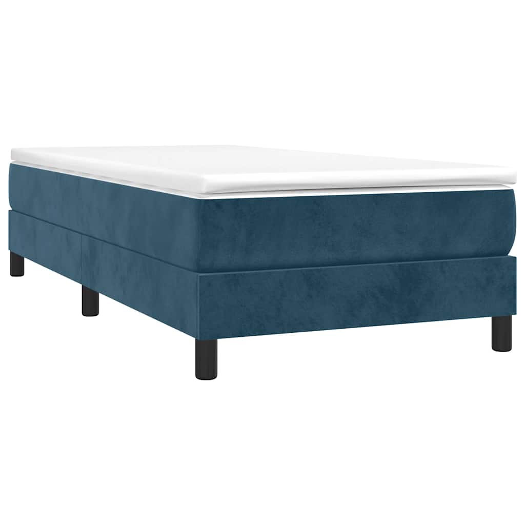 vidaXL Estructura de cama con somier terciopelo azul oscuro 90x190 cm