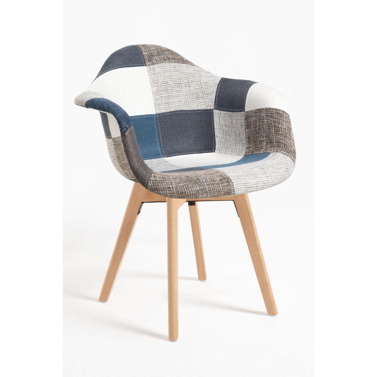 Regalos Miguel - Packs Sillas Comedor - Pack 6 Sillas Belu Patchwork - Azul