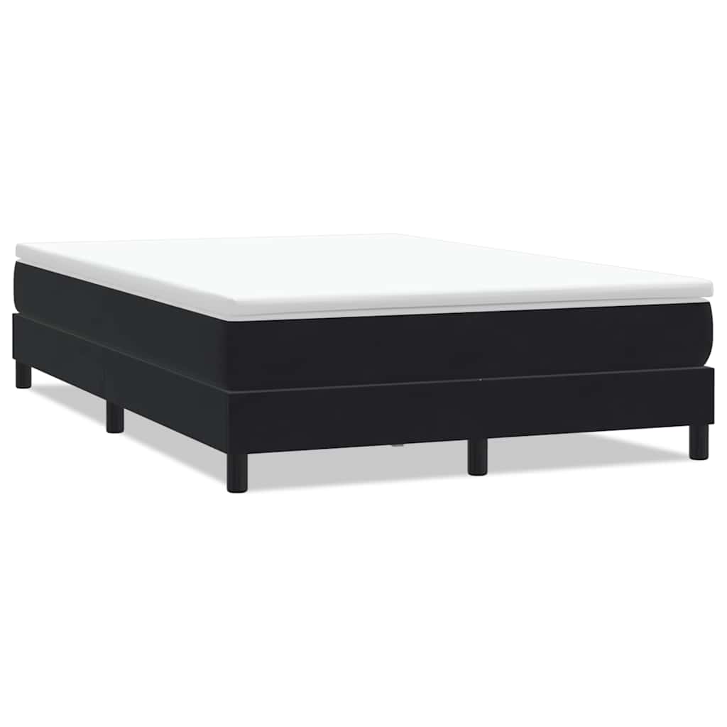 vidaXL Cama box spring sin colchón negro terciopelo 140x220 cm