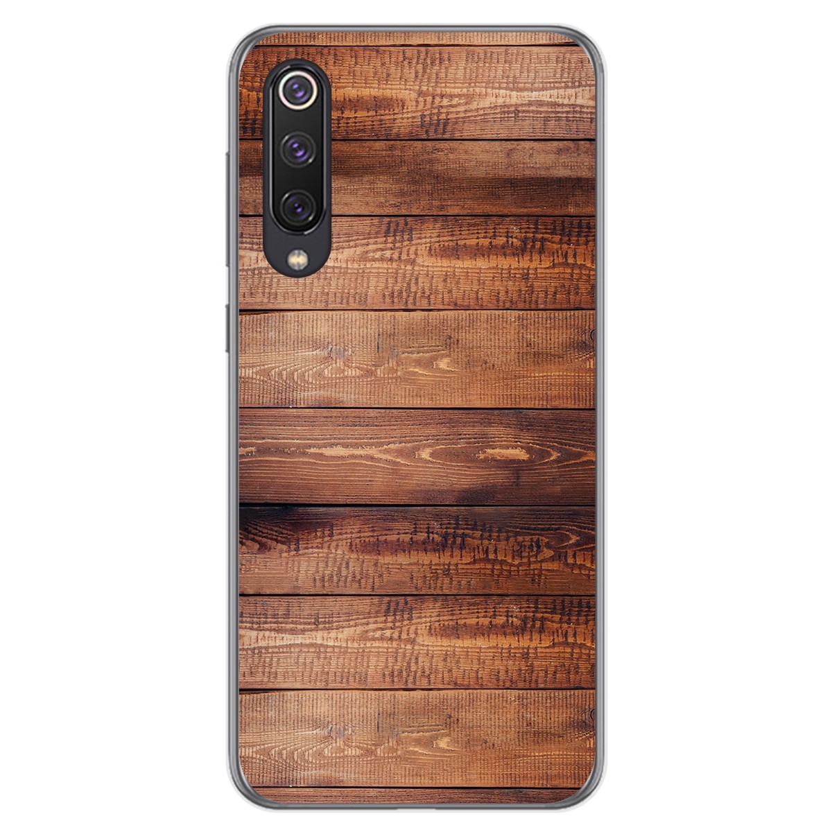 Tumundosmartphone Funda Gel Tpu para Xiaomi Mi 9 SE diseño Madera 02 Dibujos