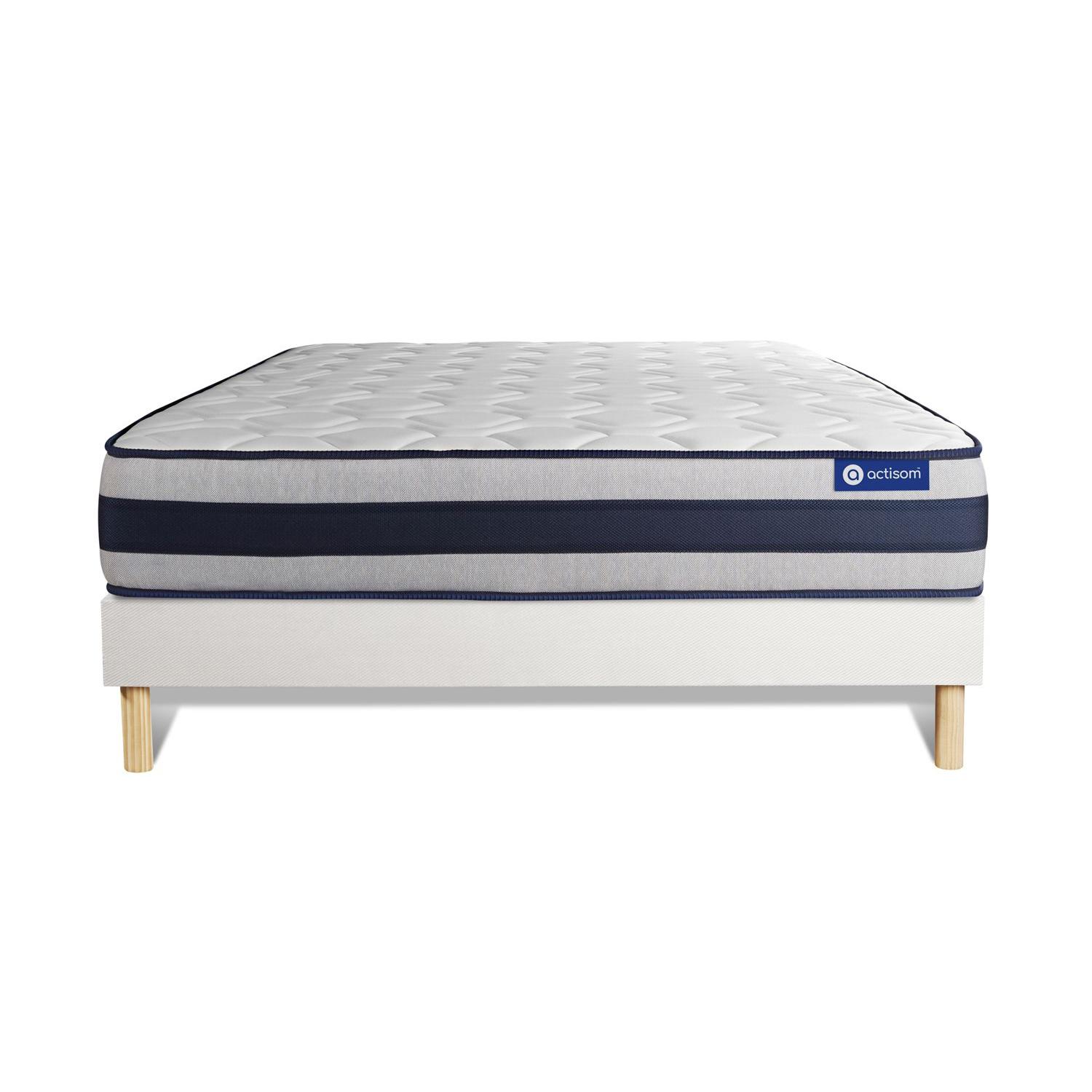Pack colchón Actiflex ergo 180x220cm + Somier multiláminas, Muelles ensacados y espuma viscoelástica, 3 zonas de confort