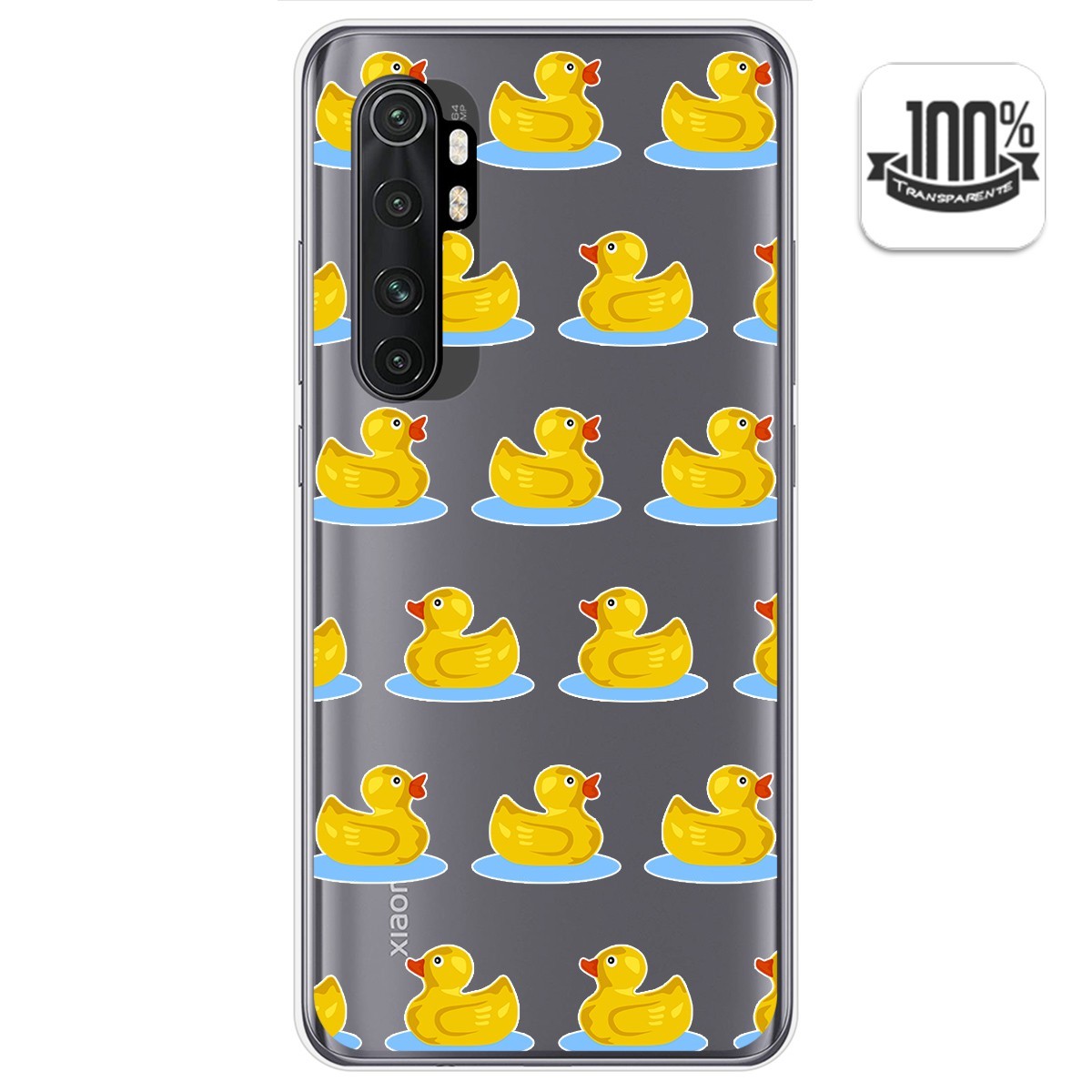 Tumundosmartphone Funda Gel Transparente Xiaomi Mi Note 10 Lite Diseño Pato