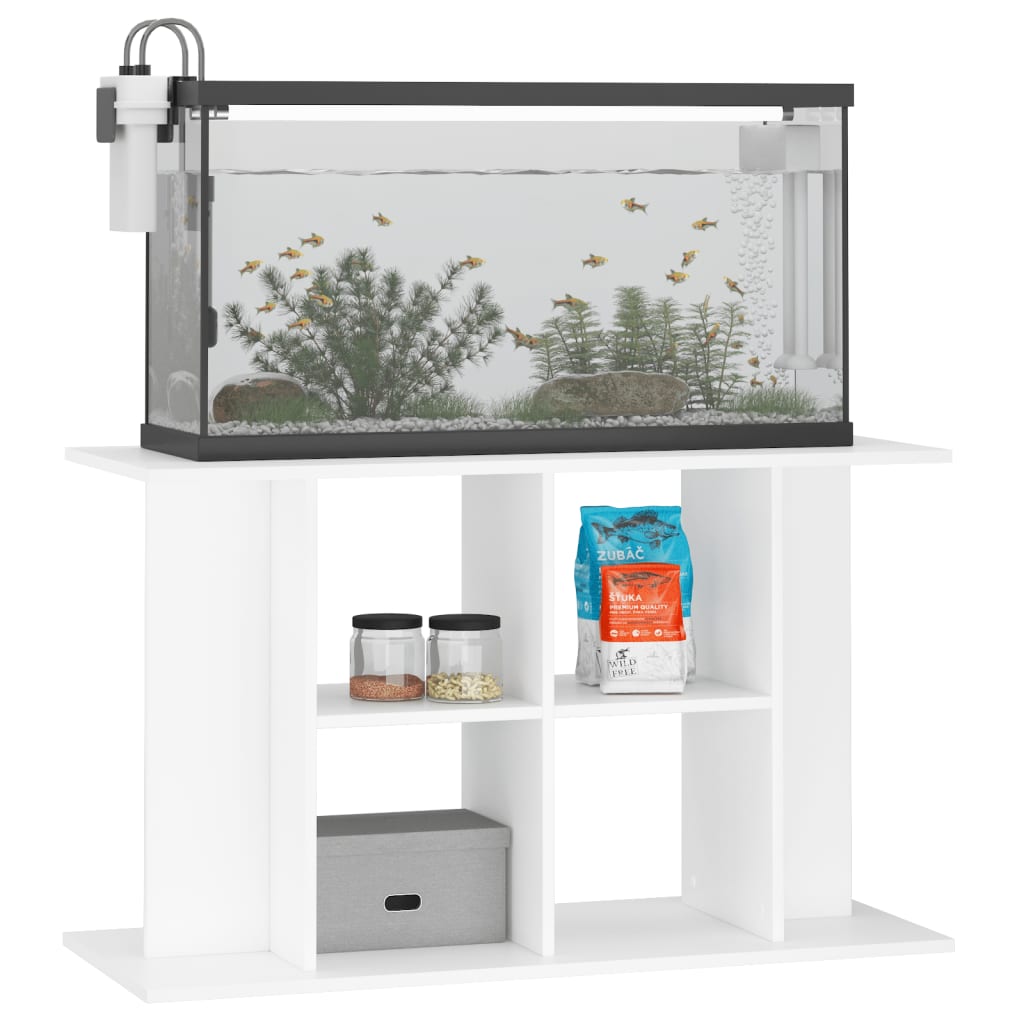 vidaXL Soporte de acuario madera ingeniería 100x40x60 cm Color Blanco brillante,  Gris hormigón,  Roble ahumado y mas