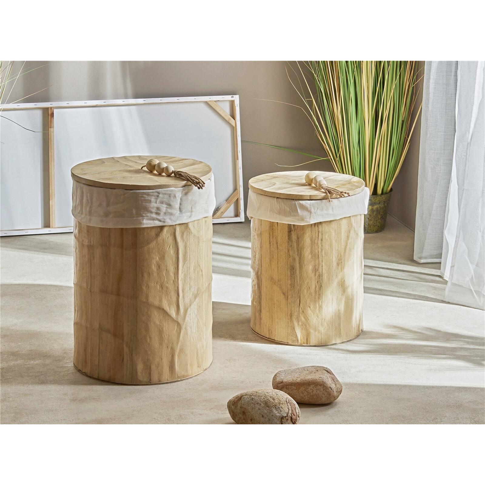 Cesto ropero madera nat. c/tapa 55 cms. s/2 40dx55 cms , El mejor complemento para tu hogar.