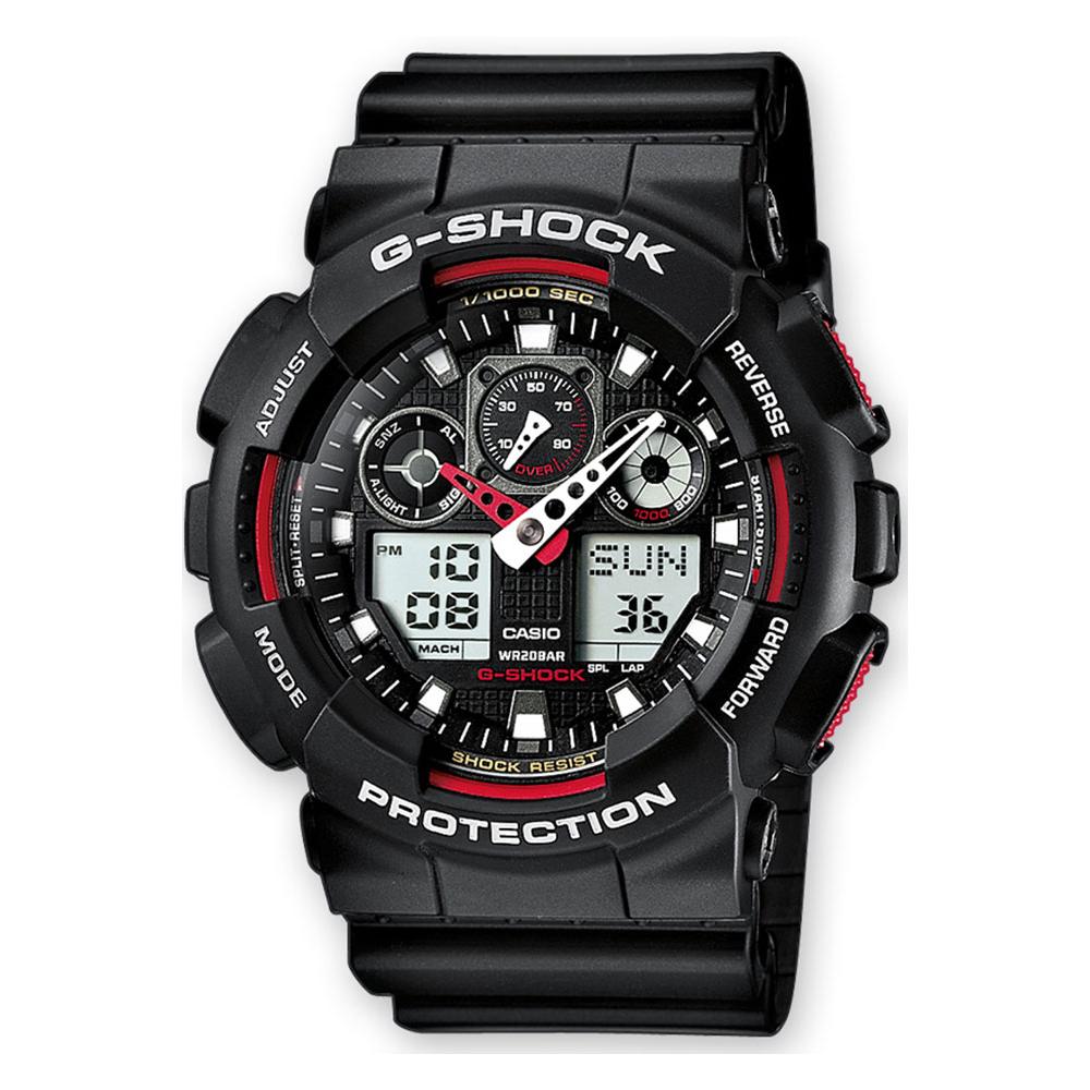 Reloj Casio GA-100-1A4ER Resina correa color: Negro Dial Negro Analógico - Digital Hombre