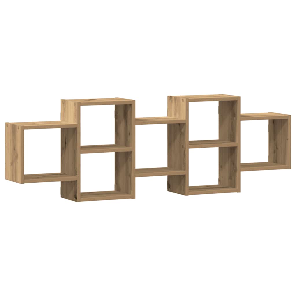 vidaXL Estantería de pared madera de ingeniería 129x18x42 cm Multicolor