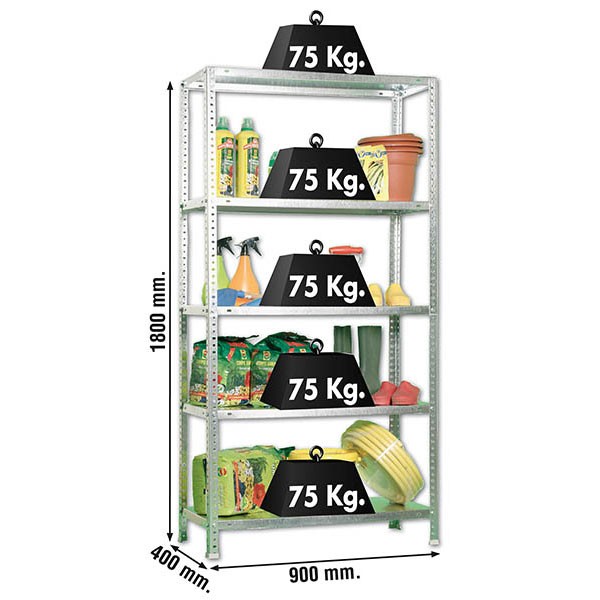 Estantería SIMONRACK Advantage Kit 5/400 galvanizado