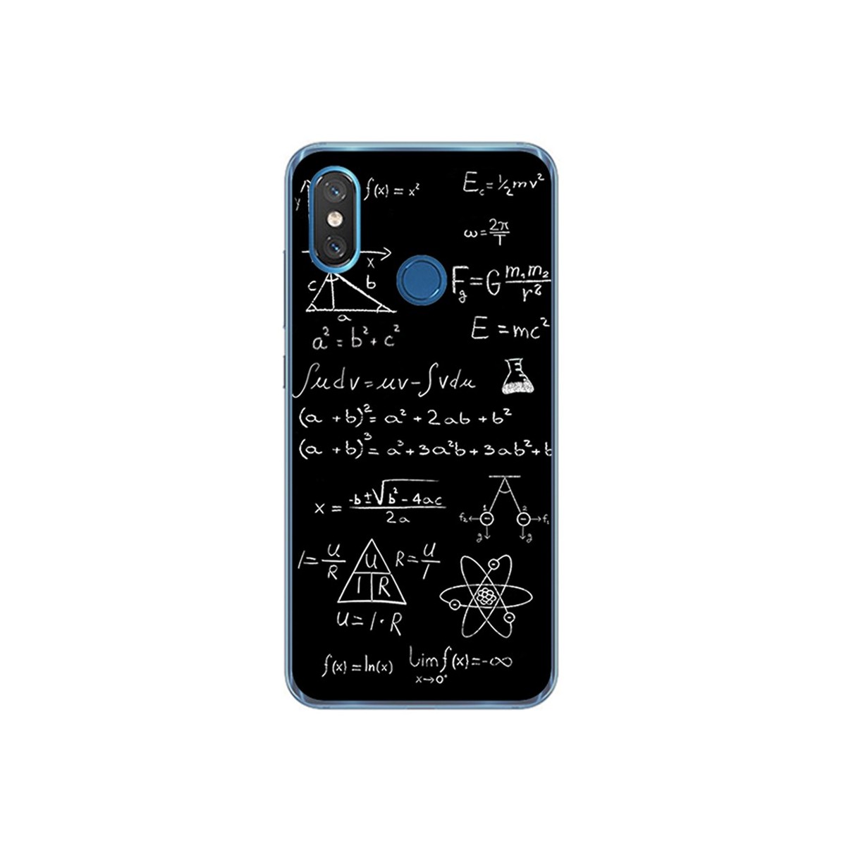 Tumundosmartphone Funda Gel Tpu para Xiaomi Mi 8 Diseño Formulas Dibujos